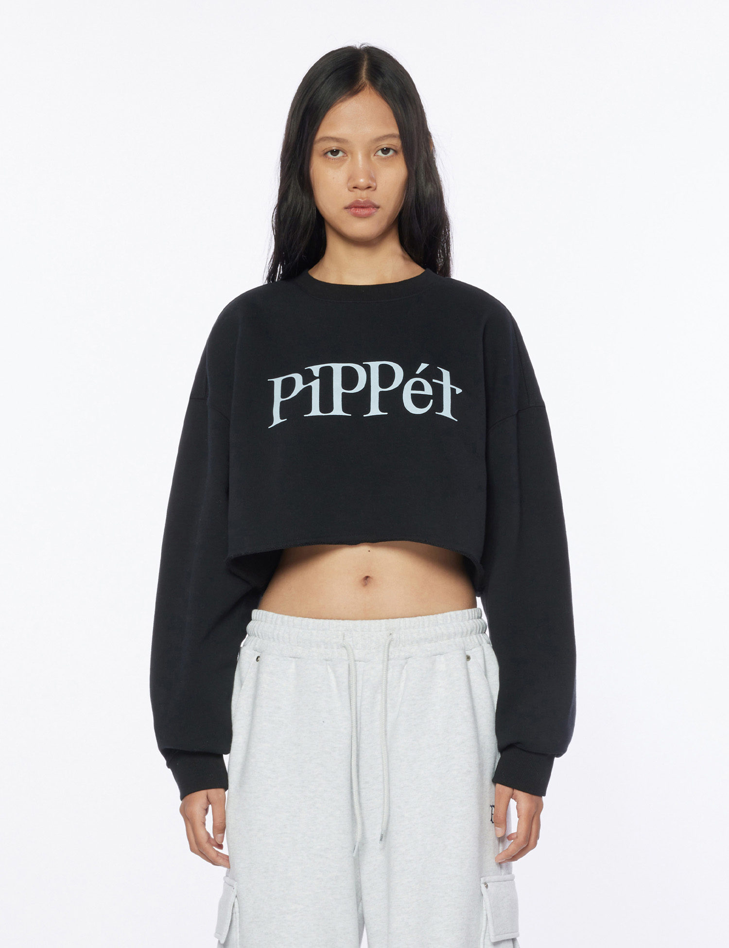 Pippet Crop Sweatshirt (black)